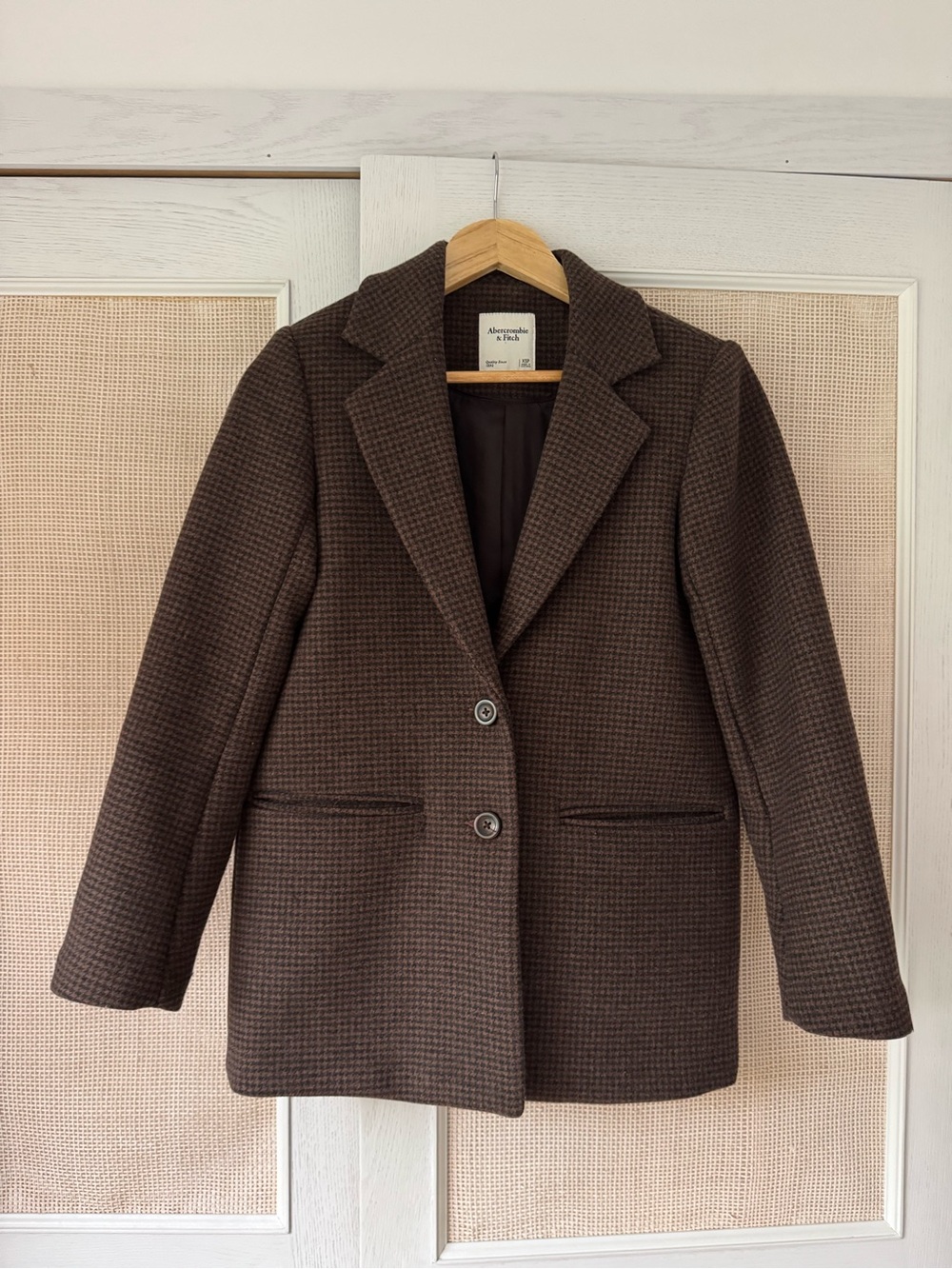 Abercrombie & Fitch Women's Brown Wool-Blend Blazer Coat XS